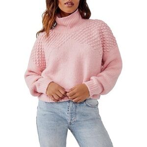 Free People Bradley Sweater, Pink, size S
